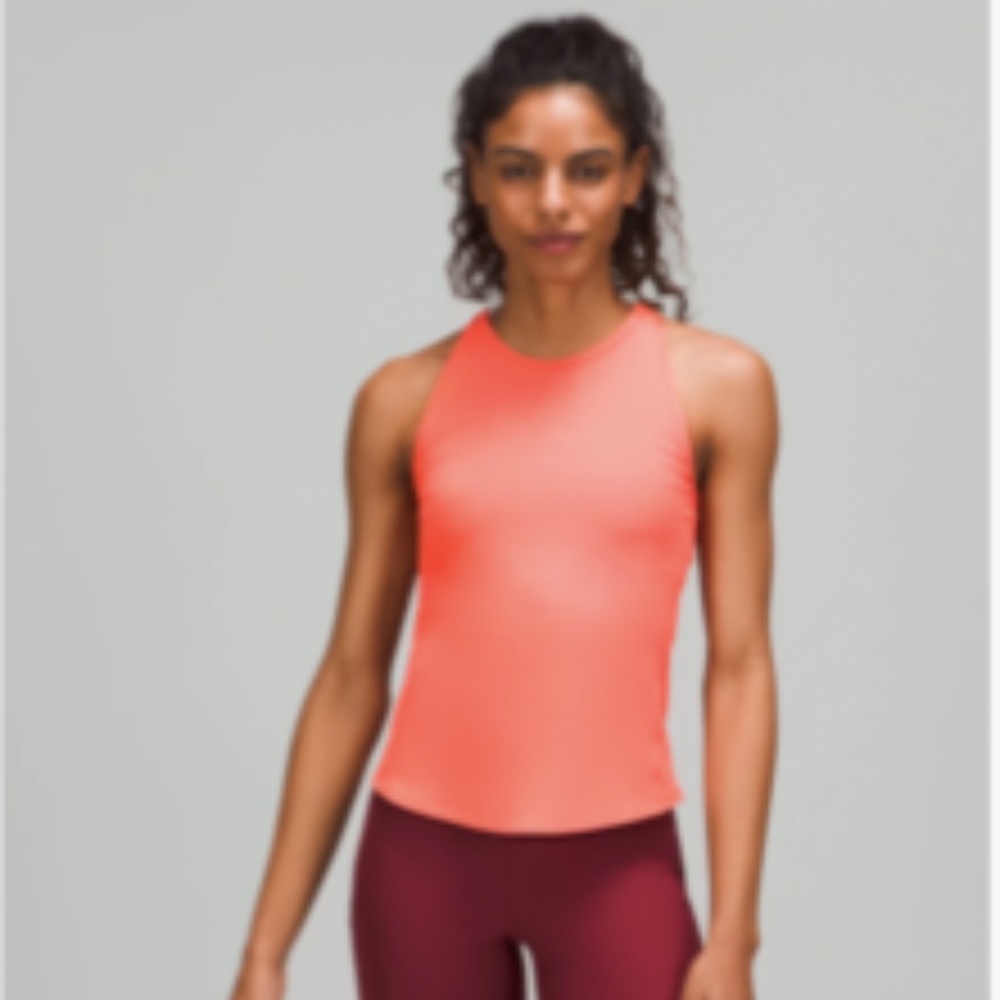 Base Pace Ribbed Tank Top Color: Raspberry Cream Size 10 - Picture 3 of 4